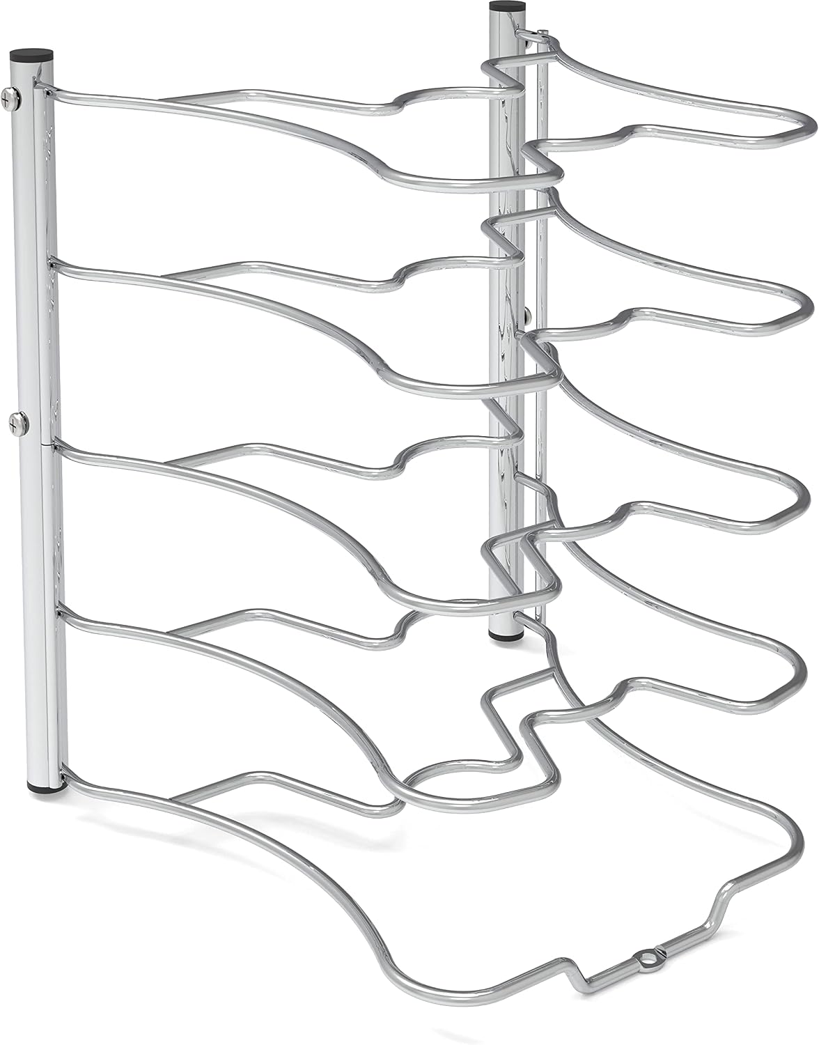 Simple Houseware Cabinet Pantry Pot and Pan Organizer Rack Holder, Chrome