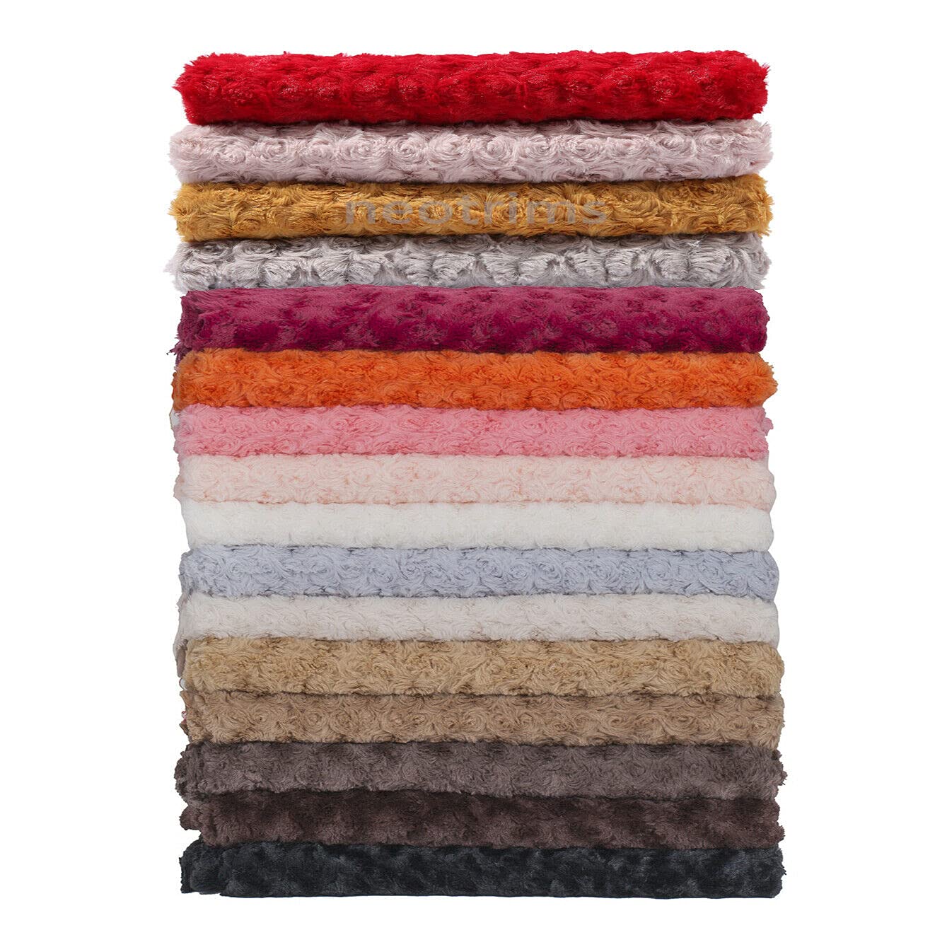 Faux Fur Fabric Rose Swirl Minkee,Imitation Furry Material.Apparel,Insulating Lining,Crafts Home Décor and Blankets.Soft Cuddly Handle.Luxurious Feel with Knitted Back (Soft Beige, Half Meter)