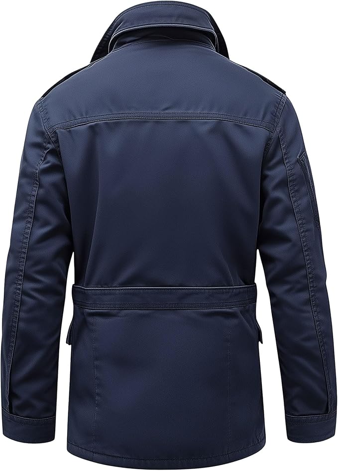 Sumairah Mens Field Jacket Military Inspiration Classic M-65 Navy