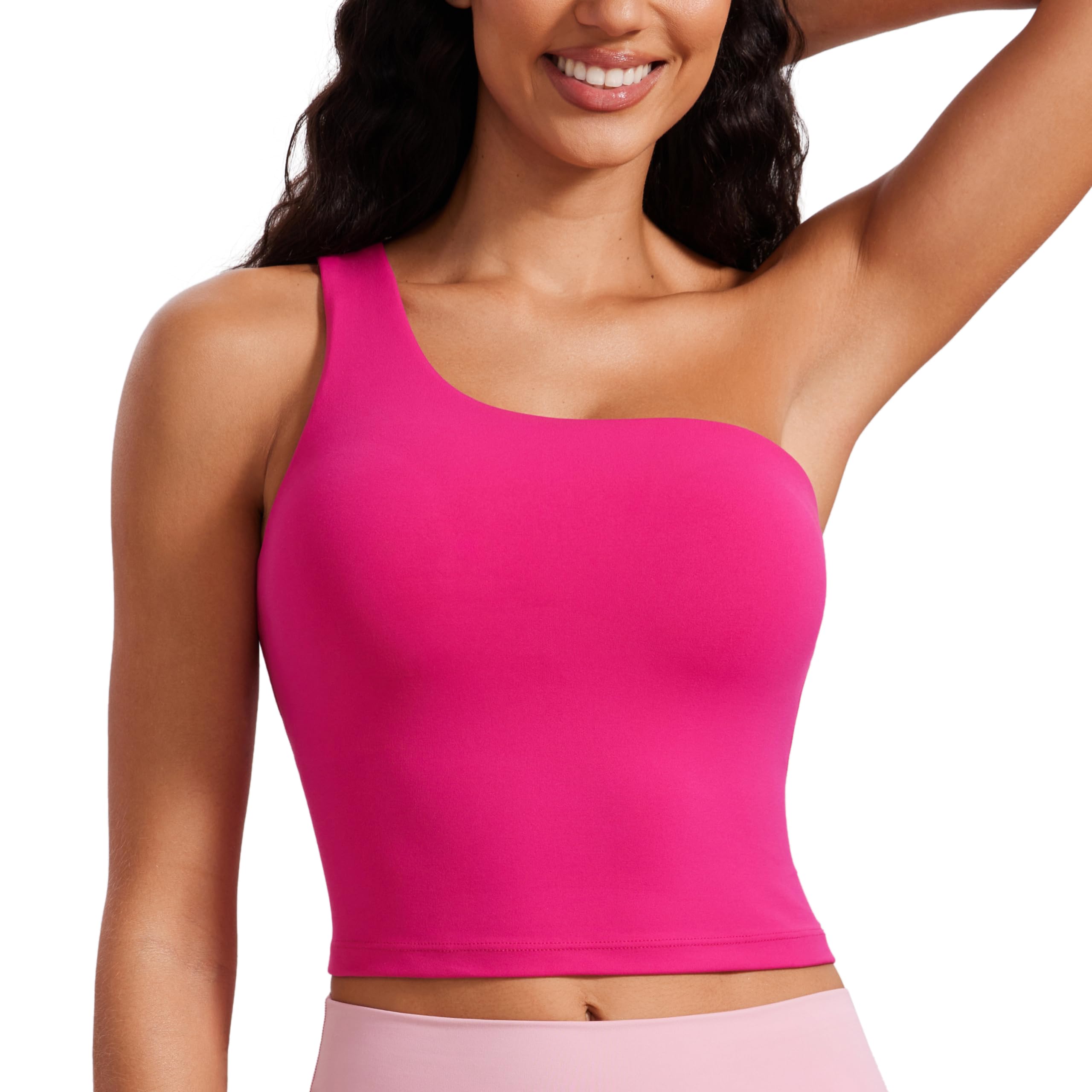 CRZ YOGA Butterluxe One Strap Crop Tank Tops
