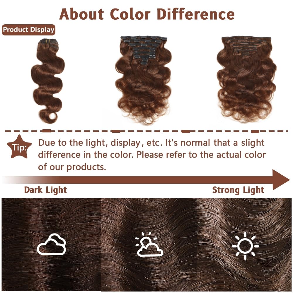 LUMIERE Body Wave Clip-In Human Hair Extensions