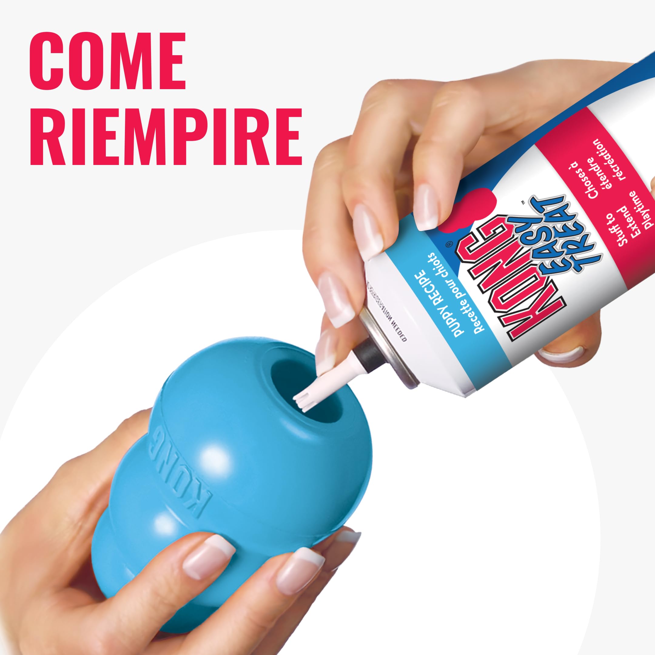 KONG Puppy Giocattolo Da Masticare Impagliabile Per Cuccioli Gomma Naturale Blu Taglia Media