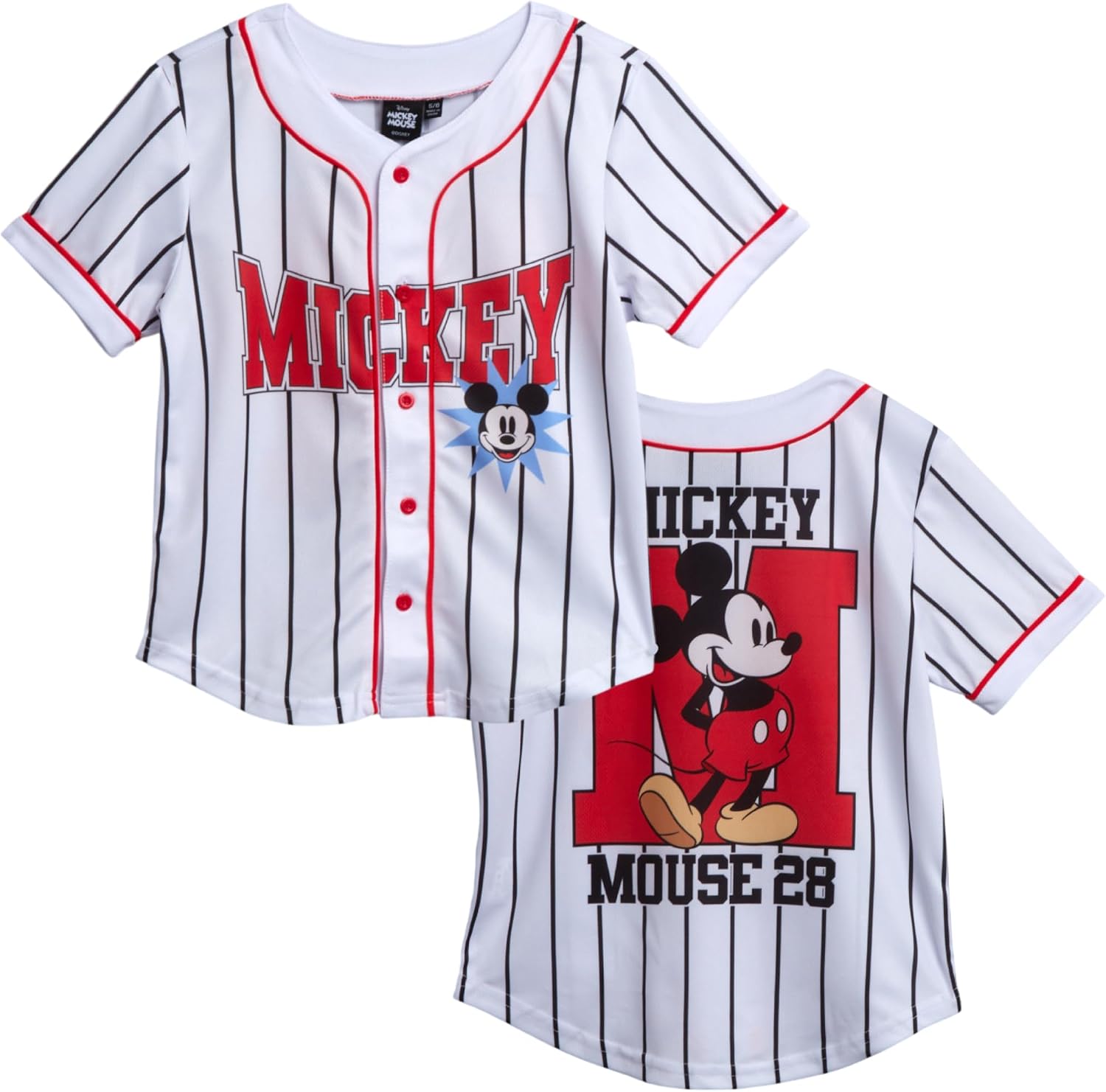 Disney Boys Sports Jersey Mickey Mouse Cars Lightning McQueen Lilo Stitch