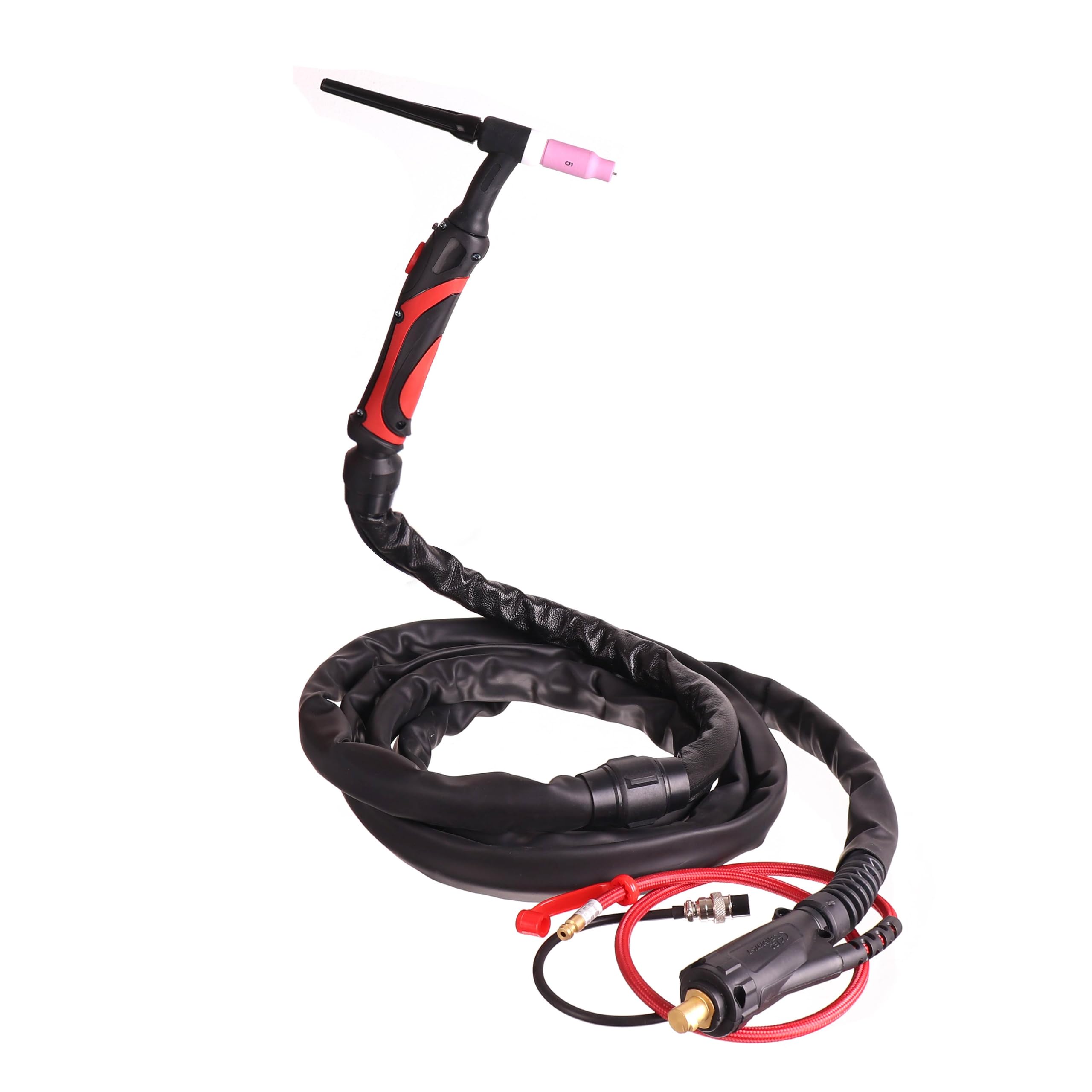 TC Technic – Antorcha de soldadura TIG SR-26 – 4 m – Conector de 13 mm | Antorcha flexible con mango ergonómico – para equipos de soldadura TIG – комплектa con accesorios para trabajos de soldadura.