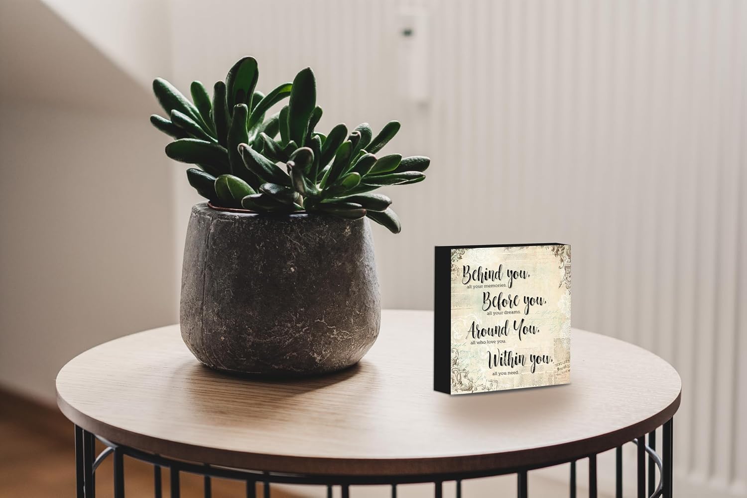 Graduation Quote Wood Box Sign Desk Decor, 5x5 Inch image 5