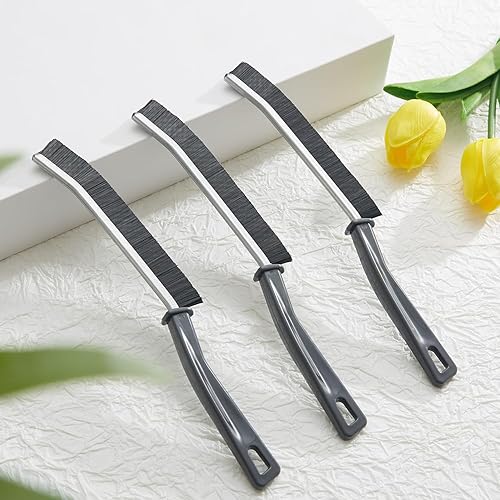 Miniatura 6 de Cepillo de limpieza de hendiduras, cepillo de limpieza pequeños de cerdas duras, cepillo limpiador de lechada, cepillo de inodoro, cepillo para