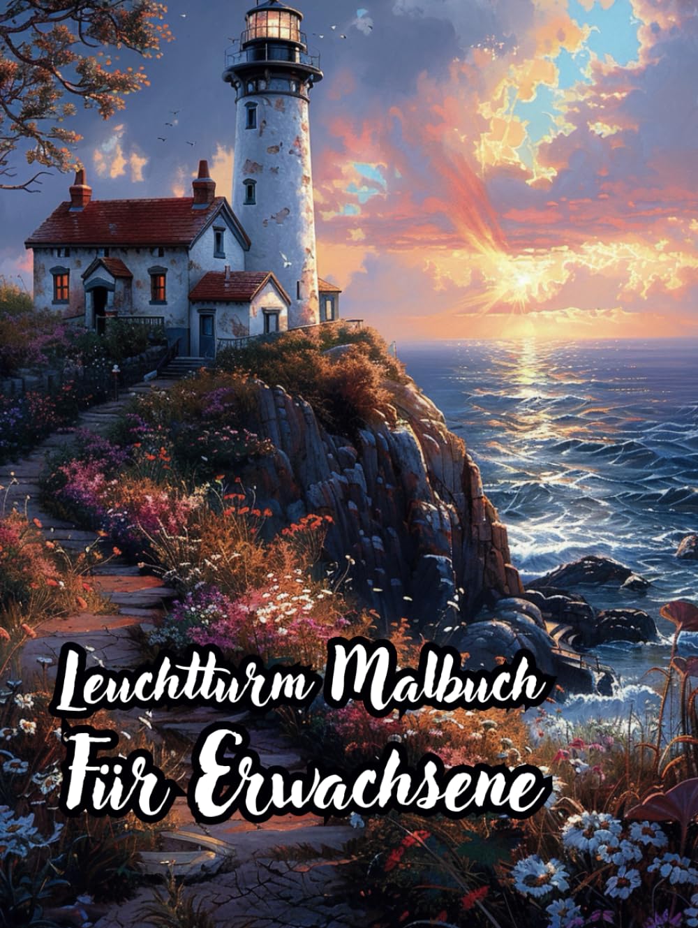 Leuchtturm Malbuch für Erwachsene: 50 bezaubernde Leuchttürme zur Entspannung und zum Stressabbau | Meditative Momente mit majestätischen Leuchttürmen