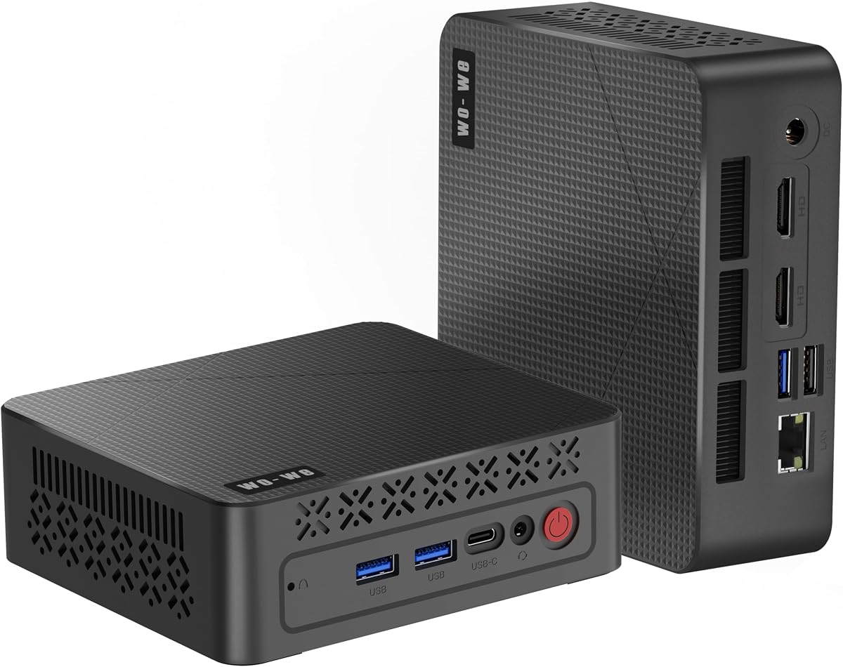 wo-we Mini PC Computers AMD Ryzen 5 3500U,8GB DDR4 RAM 256GB SSD | Mini PC Beats N150/4300U/N100 (4C/8T,Up to 3.7GHz),Support Triple 4K, WiFi5 BT5.0 Ethernet HTPC for Business, Education, Home