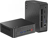 wo-we Mini PC AMD 3500U(Beat N150/N100) 8GB RAM 256GB SSD 4C/8T 4K Triple Display Dual HDMI&Type-C,USB3.2 Silent Heat Dissipation Mini Desktop Computer forHome Theater Office Business Education