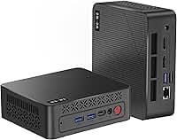 wo-we Mini PC AMD 3500U(Beat N150/N100) 8GB RAM 256GB SSD 4C/8T 4K Triple Display Dual HDMI&Type-C,USB3.2 Silent Heat Dissipation Mini Desktop Computer forHome Theater Office Business Education