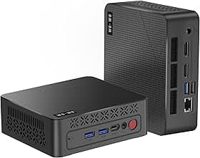 wo-we Mini PC AMD 3500U(Beat N150/N100) 8GB RAM 256GB SSD 4C/8T 4K Triple Display Dual HDMI&Type-C,USB3.2 Silent Heat Dissipation Mini Desktop Computer forHome Theater Office Business Education
