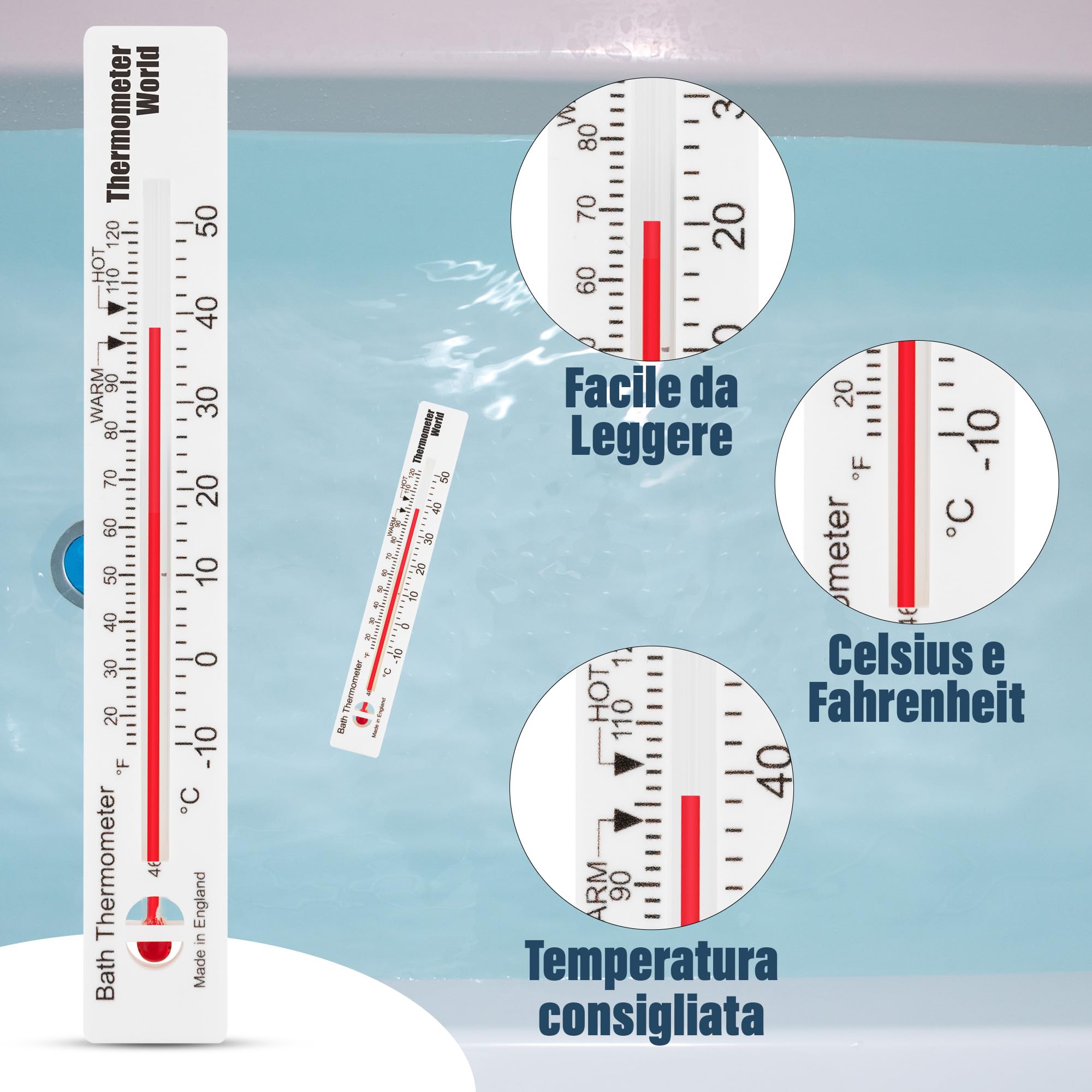 Termometro da bagno: controlla la temperatura dell'acqua del bagno con questo termometro facile da usare