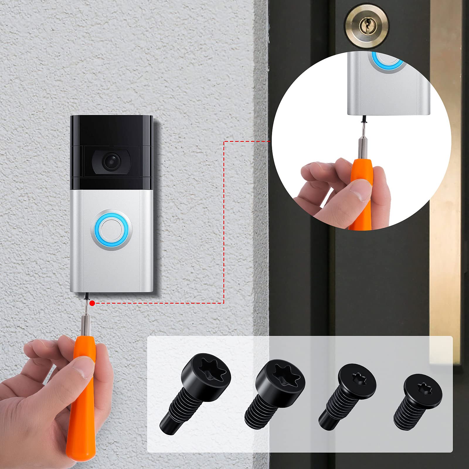 Ring Türklingel Schraubendreher Ersatz – Doppelseitiger T6/T15 Schraubenzieher Für Ring Video Doorbell