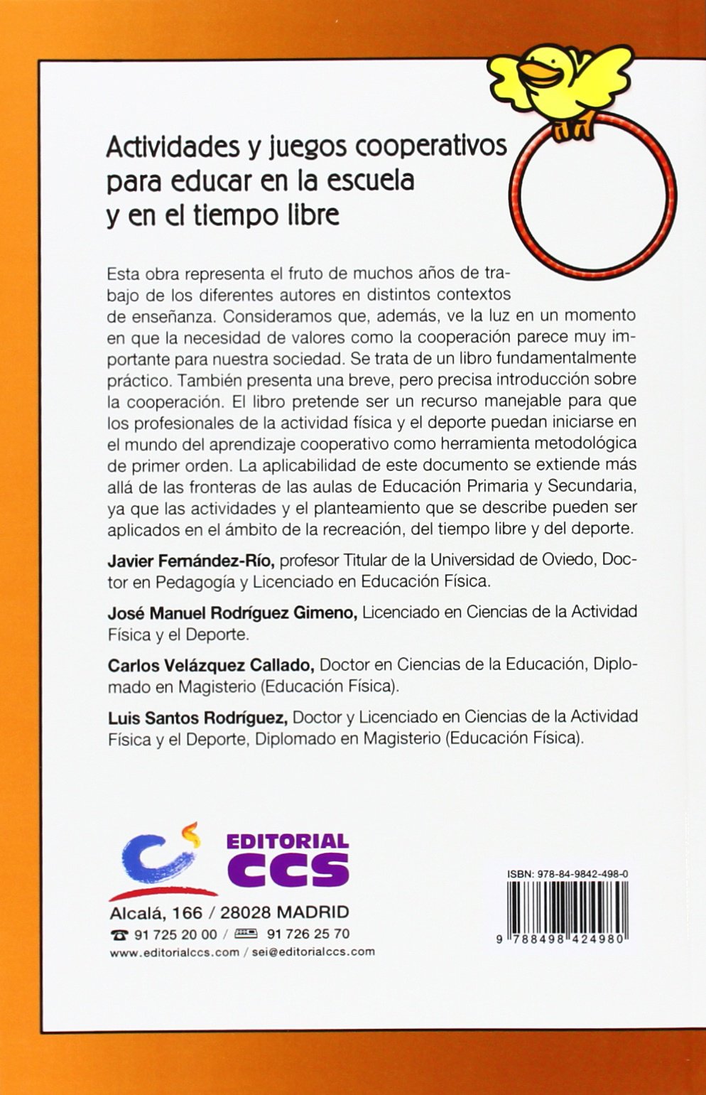 Actividades y juegos cooperativos para educar en la escuela y en el tiempo libre: 31