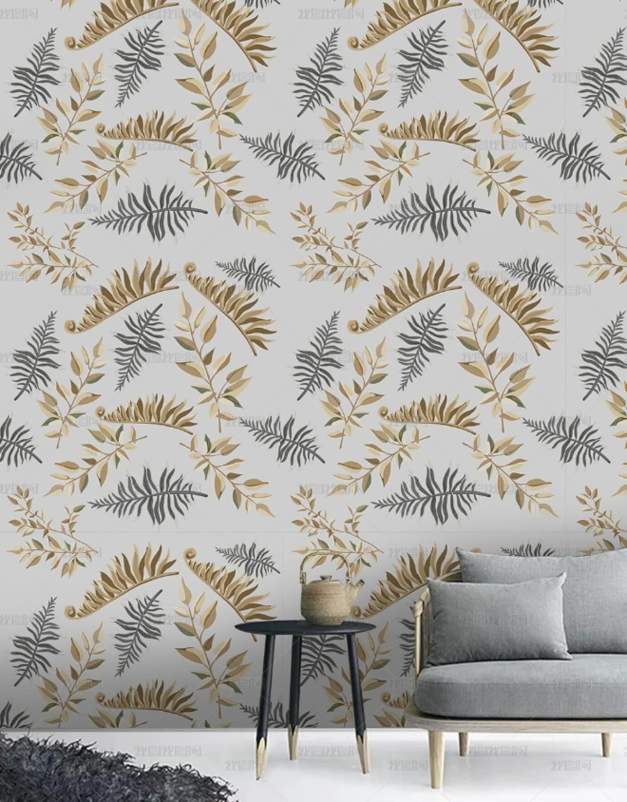 Papier peint autocollant imperméable pour masquer défauts meuble et mur salon