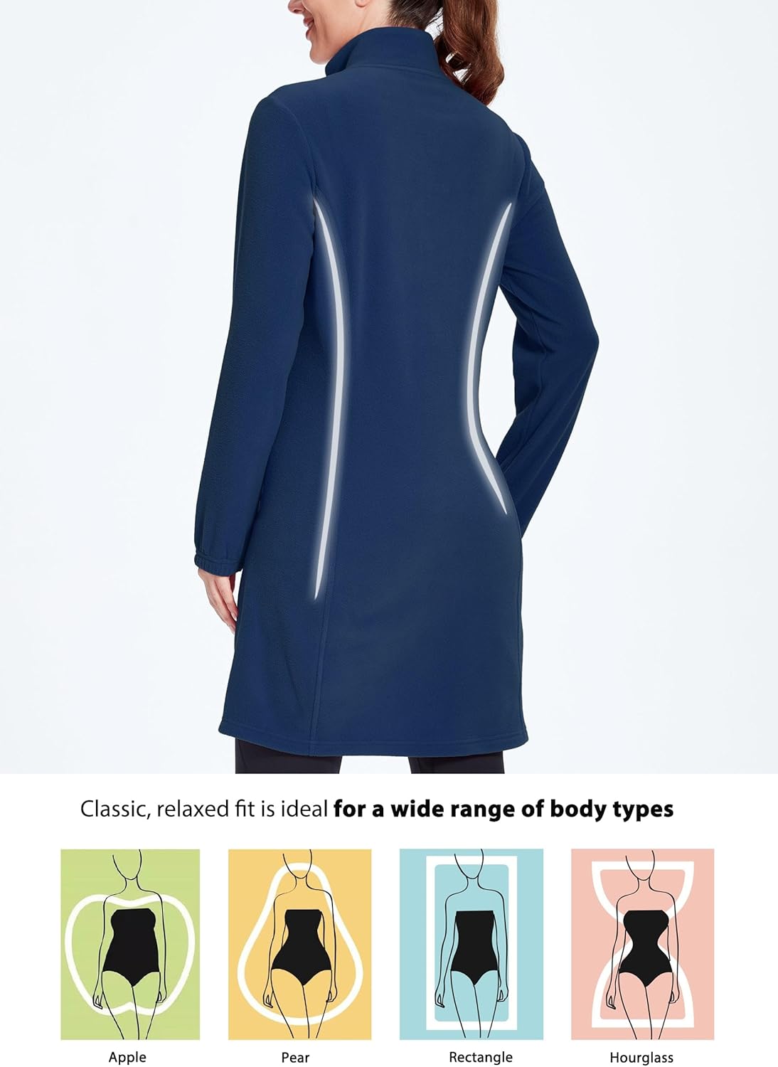 Willit Women's Fleece Dress Sweatshirt Thermal Long Pullover Polar Winter Dress with Pocket - Image 2