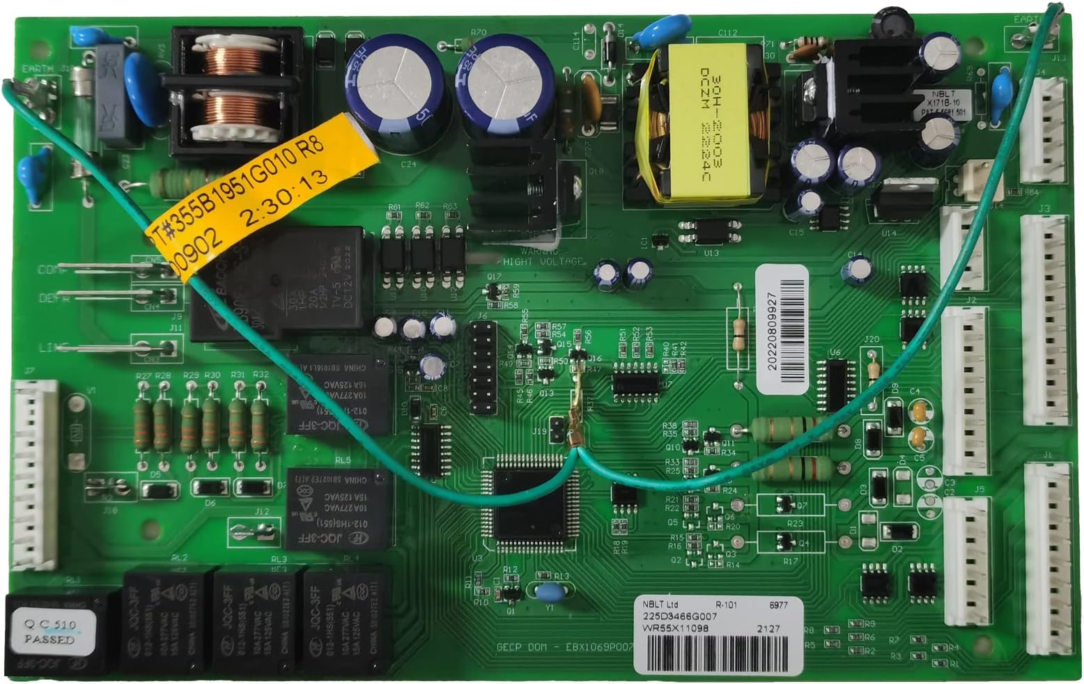 Wr55X11098 Refrigerator Electronic Control Board, Compatible with Ge Pgcs1 Etc. Replace Wr55X11076, Wr55X11077, Wr55X11097, Etc