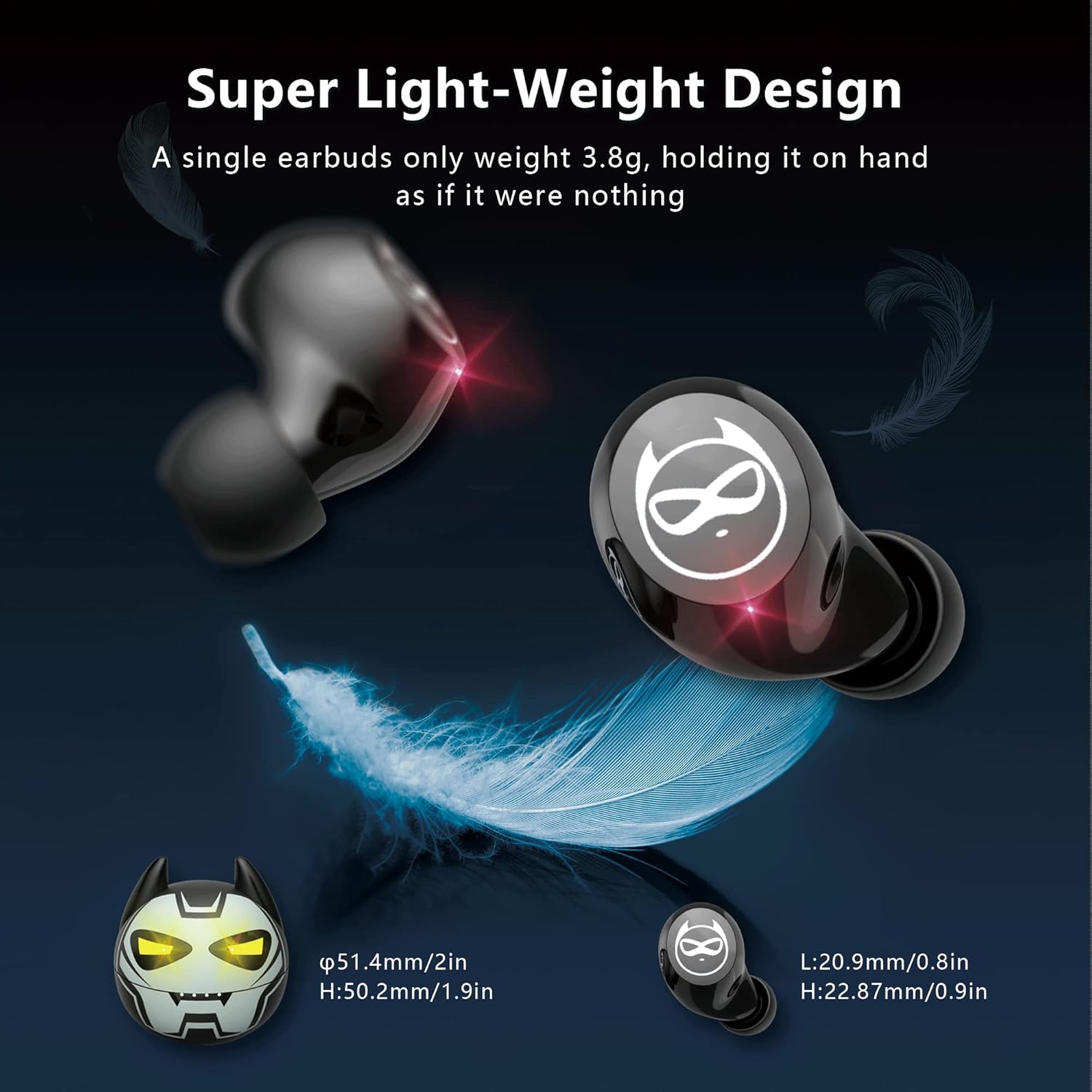 Super Lightweight Design of Earbuds and Case