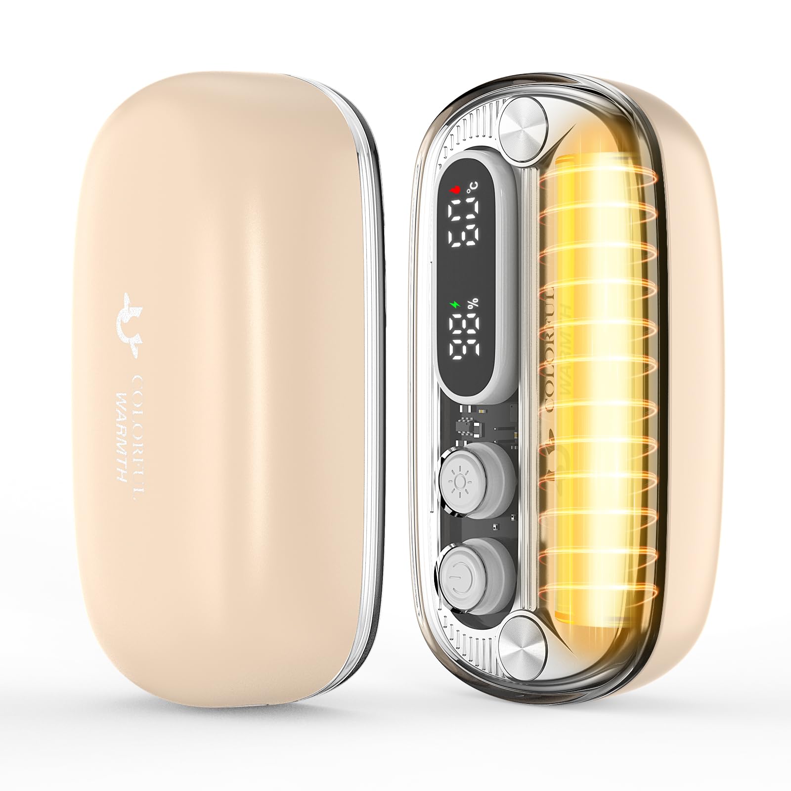 Zamufo 2-in-1 Hand Warmers Rechargeable, Magnetic 6000mAh Fast Heat