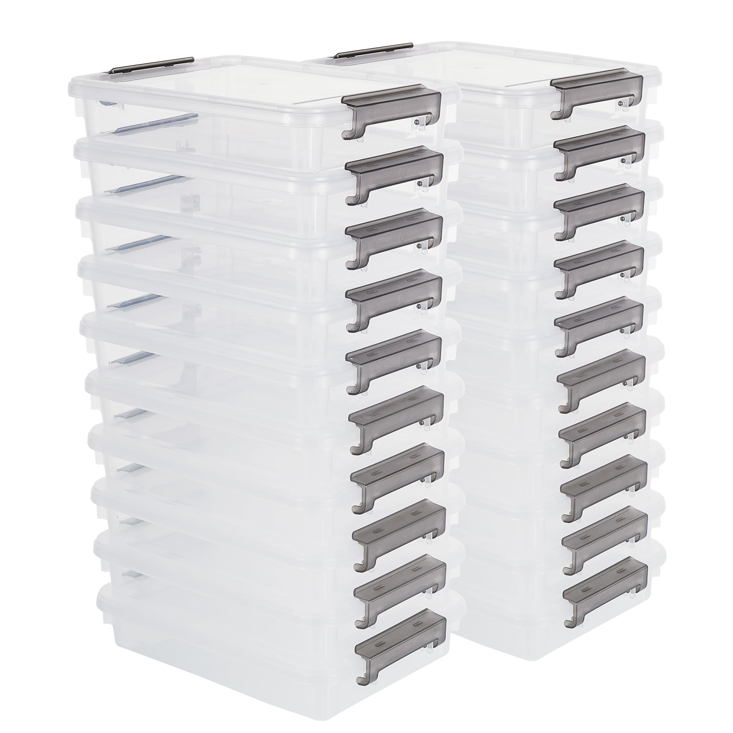 Citylife 5.3 Qt Storage Bins with Lids, Plastic Bins and Paper Storage 20PC
