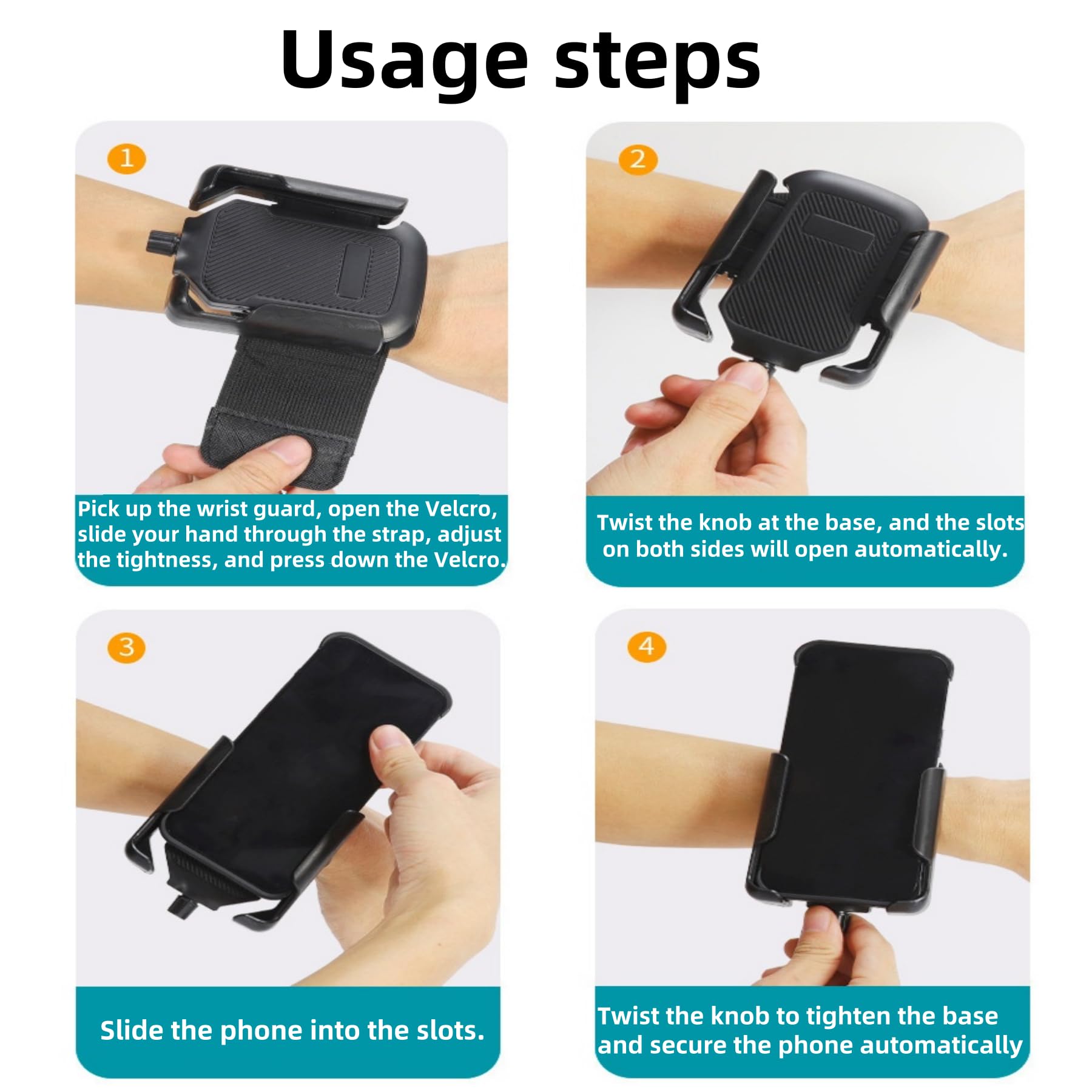 Opaska do biegania 2 w 1, uchwyt na nadgarstek i ramię, uchwyt na telefon obrotowy o 360°, do biegania, jazdy na rowerze, pasuje do smartfonów iPhone Samsung o przekątnej 4,0-7,0 cala