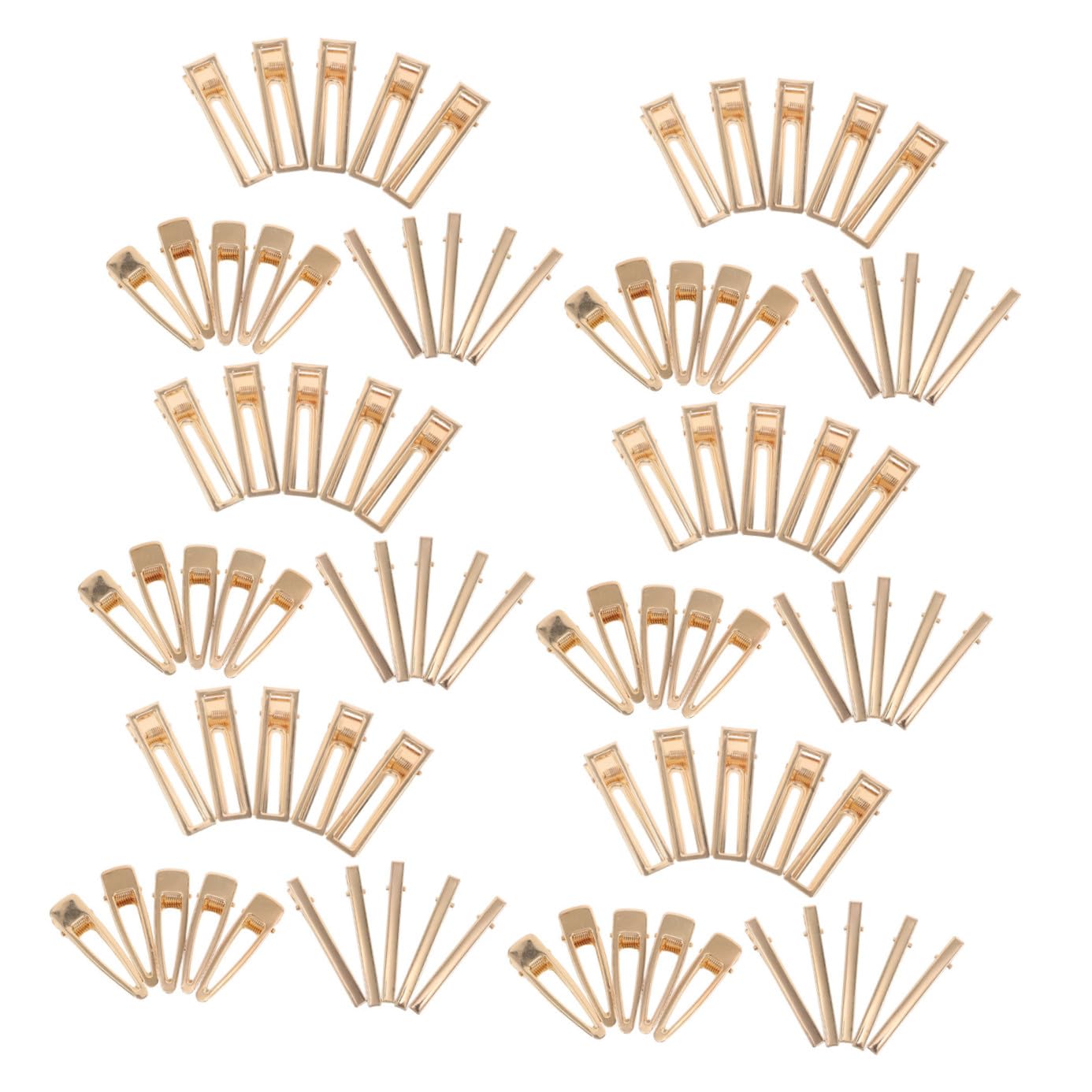 Hohopeti 60 pezzi Fermagli Capelli in Metallo Dorato di Tipi Clip Alligatore per Accessori Fai da Te Ragazze e Donne Delicati sui Capelli Resistenti e Leggeri per Uso Prolungato