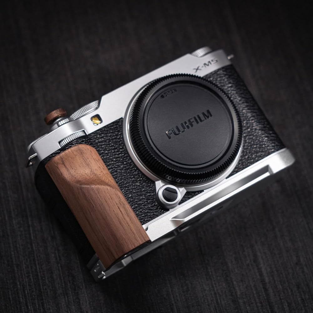 Amazon | XM 5 X-M 5カメラArca QR Lハンドルプレート用の木製ハンド