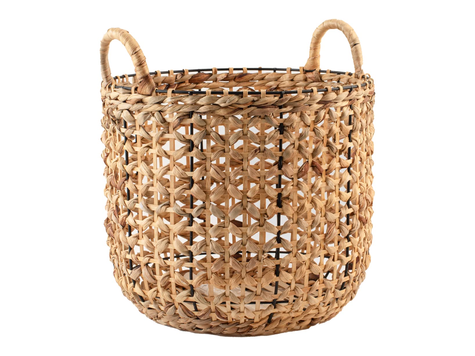 H&H Cesto in Seagrass Tondo con Manici 41x35hcm