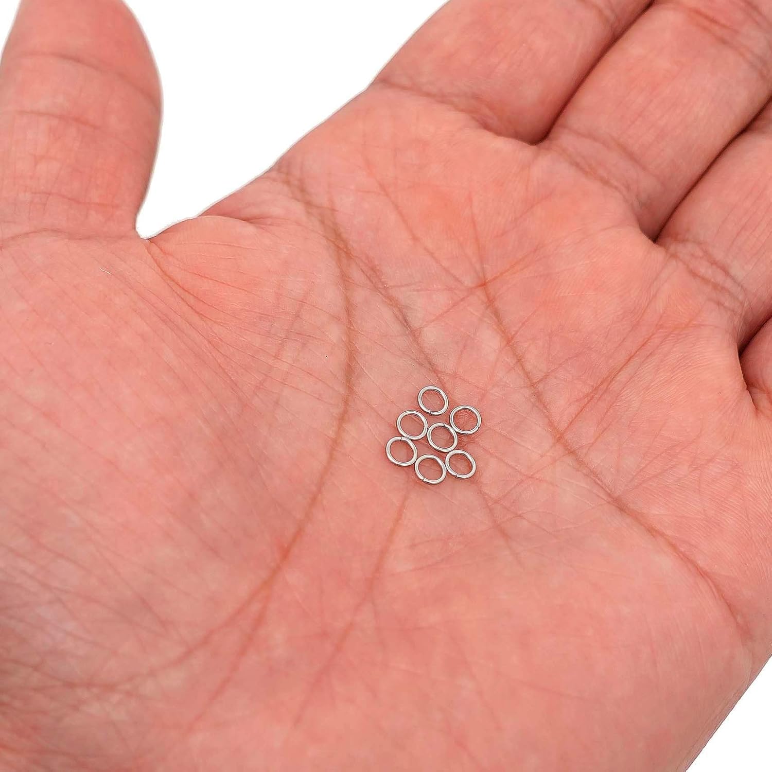2000PCS 10mm 1.2mm Thick Heavy Duty 16 Gauge Stainless Steel Jump Rings, Unwelded Metal Round Strong Craft O Ring for Necklace Bracelet Keychain Chainmail Jewelry Making