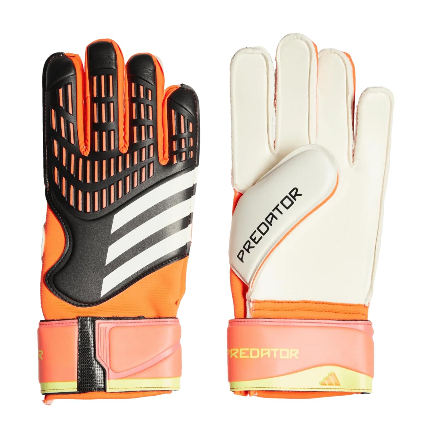 adidas Unisex-Adult Match Predator Goalie Gloves, Black/Solar Red/Solar Yellow, 9-image-35