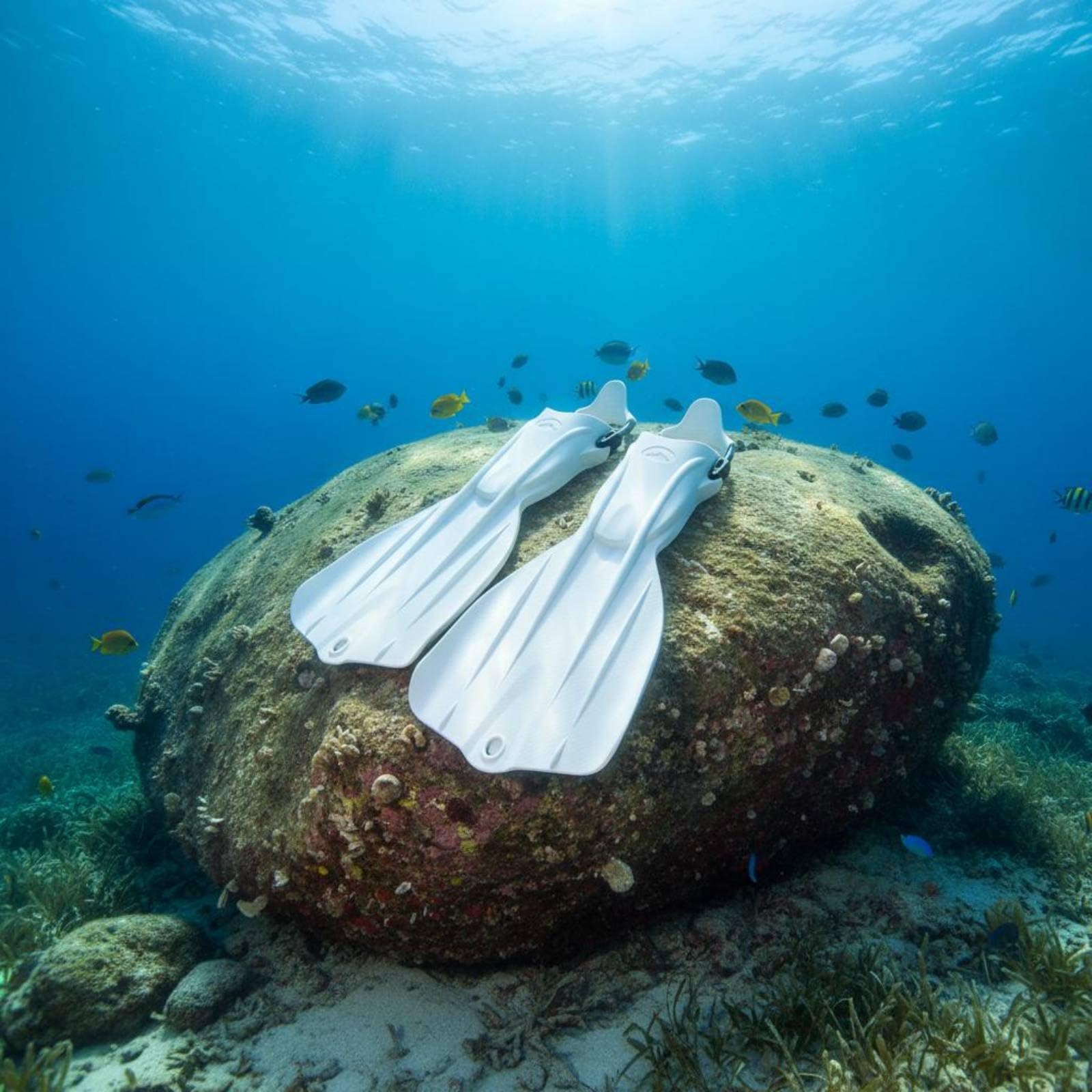 Aletas de Buceo Profesionales con Largas Aletas Equipamiento con Pala Aerodinámica y Orificios de Drenaje para Control y Eficiencia de TPE y TPU