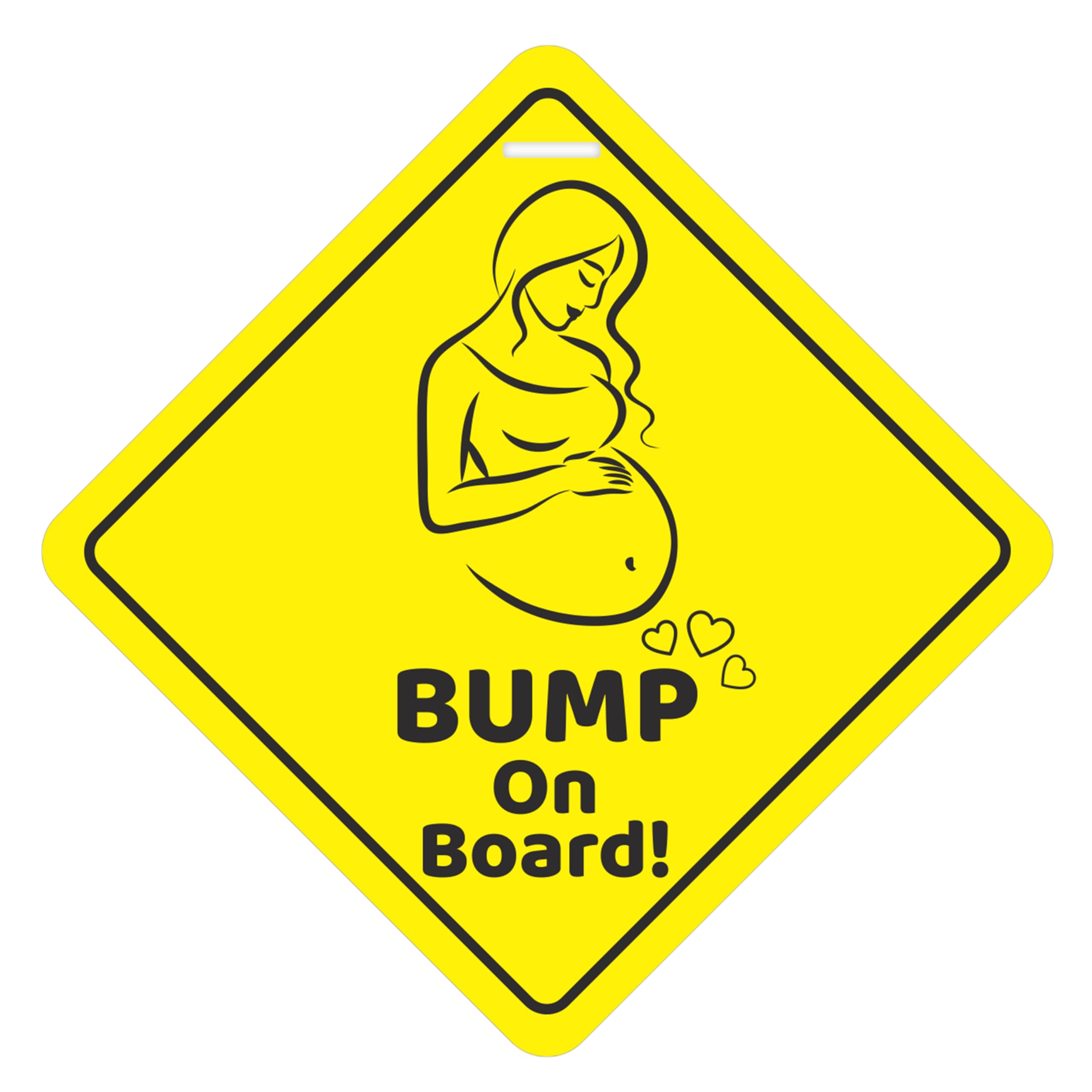 Goelite Bump On Board Kids Safety Warning for Pregnant Women with Suction Cup Window Sign Sticker for Car-image-26