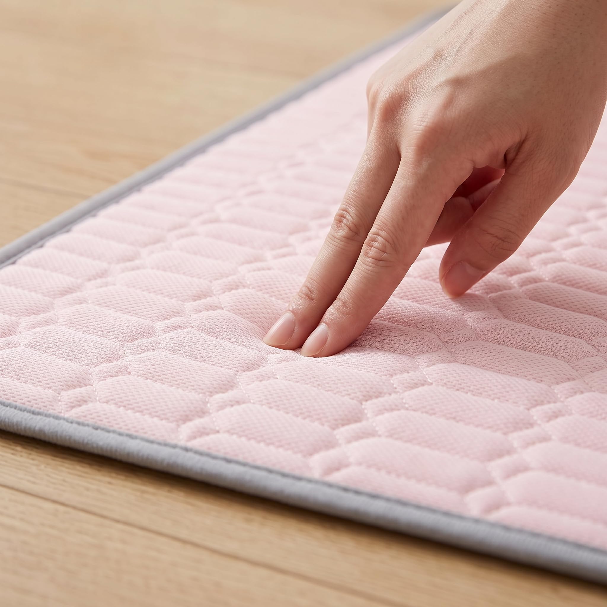 Tapis Rafraîchissant pour Animaux Compagnie, Tissu Frais et Respirant, pour Chien et Chat, Lavable, Rose pâle, Très Grand (90 * 70cm)