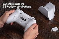 Vista 4 de 8Bitdo Ultimate 2 Wireless Gaming Controller with TMR Joysticks, Switchable Hall Effect/Tactile Triggers, 8Speed Wireless Tech, Charging Dock, RGB