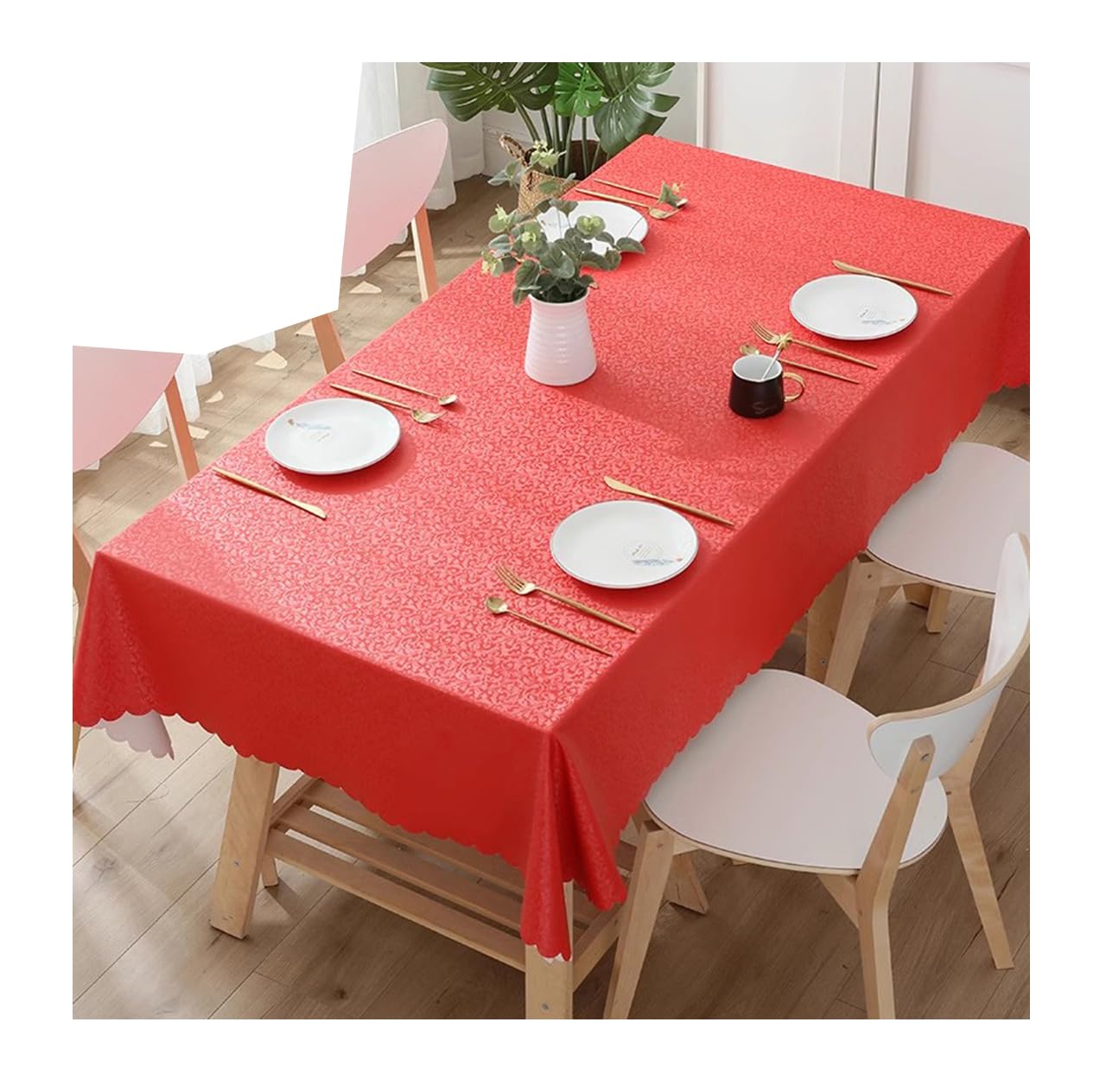 Nappe de qualité supérieure en PVC lourd 350g/m2 rouge 140x220