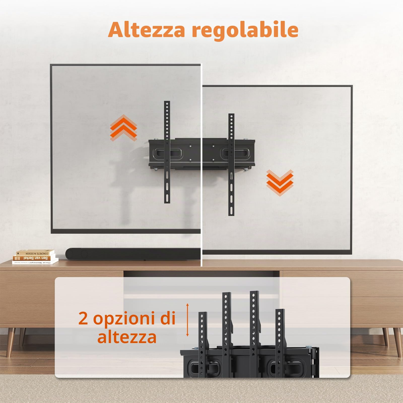 PUTORSEN Supporto TV Parete Girevole Inclinabile Staffa per Molti Televisori da 32-70 Pollici(81-178 cm), Fino a 50 kg, Max. VESA 400x400mm, con livella a bolla e 4 Fascette