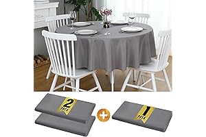 Mesa para Pastel - Juego de 2 manteles redondos de 60 pulgadas...