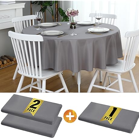 Mesa para Pastel - Juego de 2 manteles redondos de 60 pulgadas...