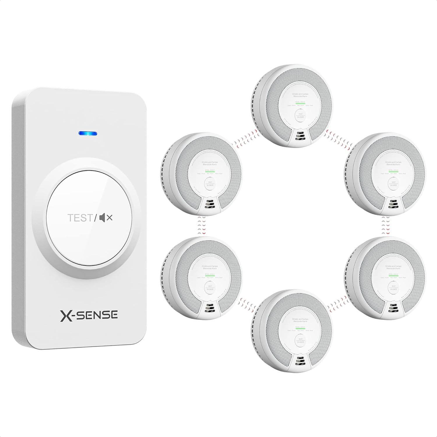 XSense Wireless interconnected combination smoke and CO alarms SC06W