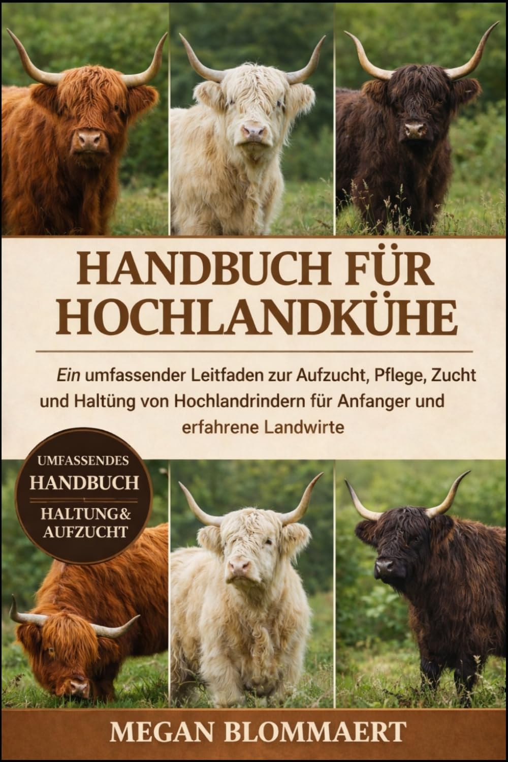 HANDBUCH FÜR HOCHLANDKÜHE: Ein umfassender Leitfaden zur Aufzucht, Pflege, Zucht und Haltung von Hochlandrindern für Anfänger und erfahrene Landwirte