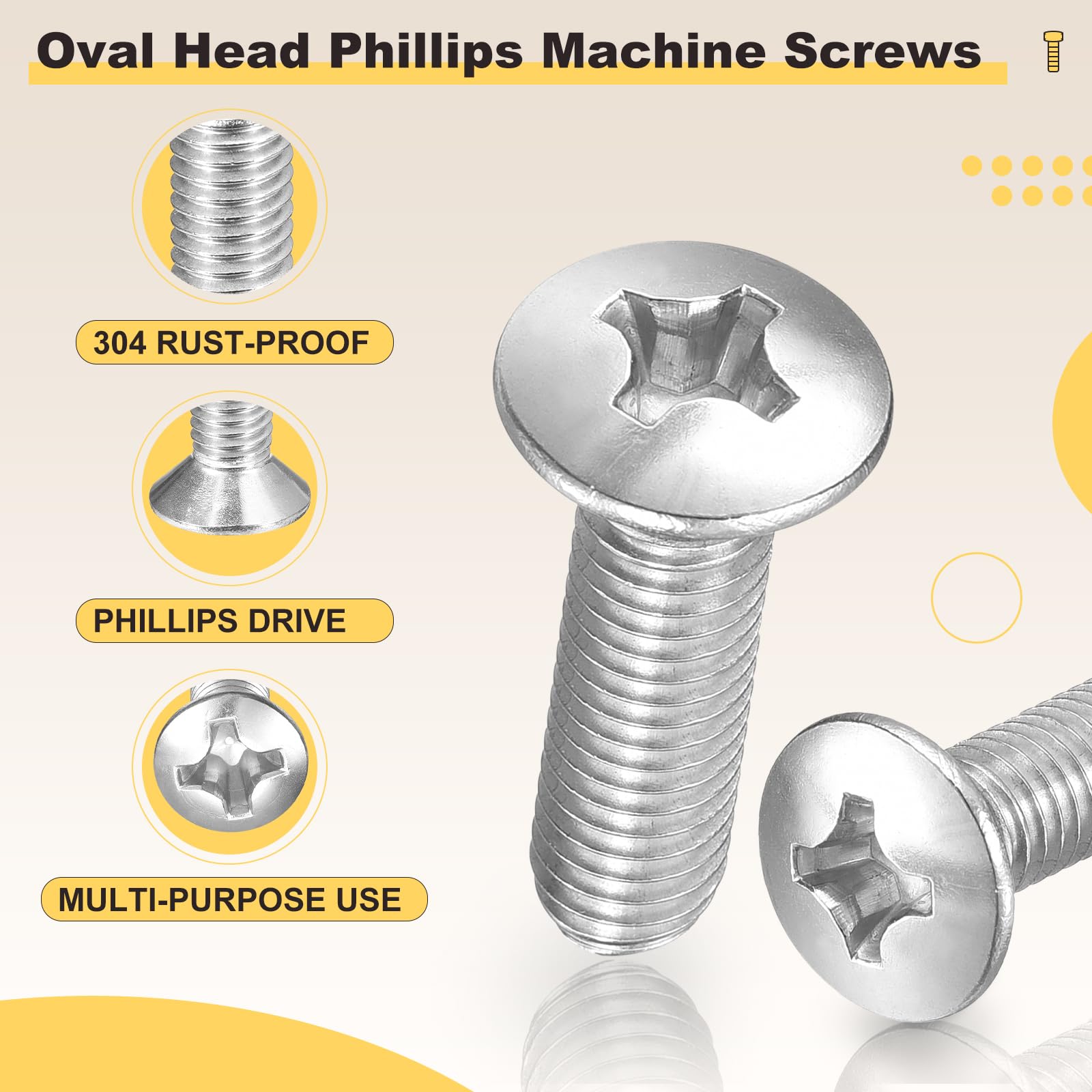 METALLIXITY Phillips Cross Recessed Countersunk Head Screws Bolts (M8-1.25x20) 25Pcs - Image 3