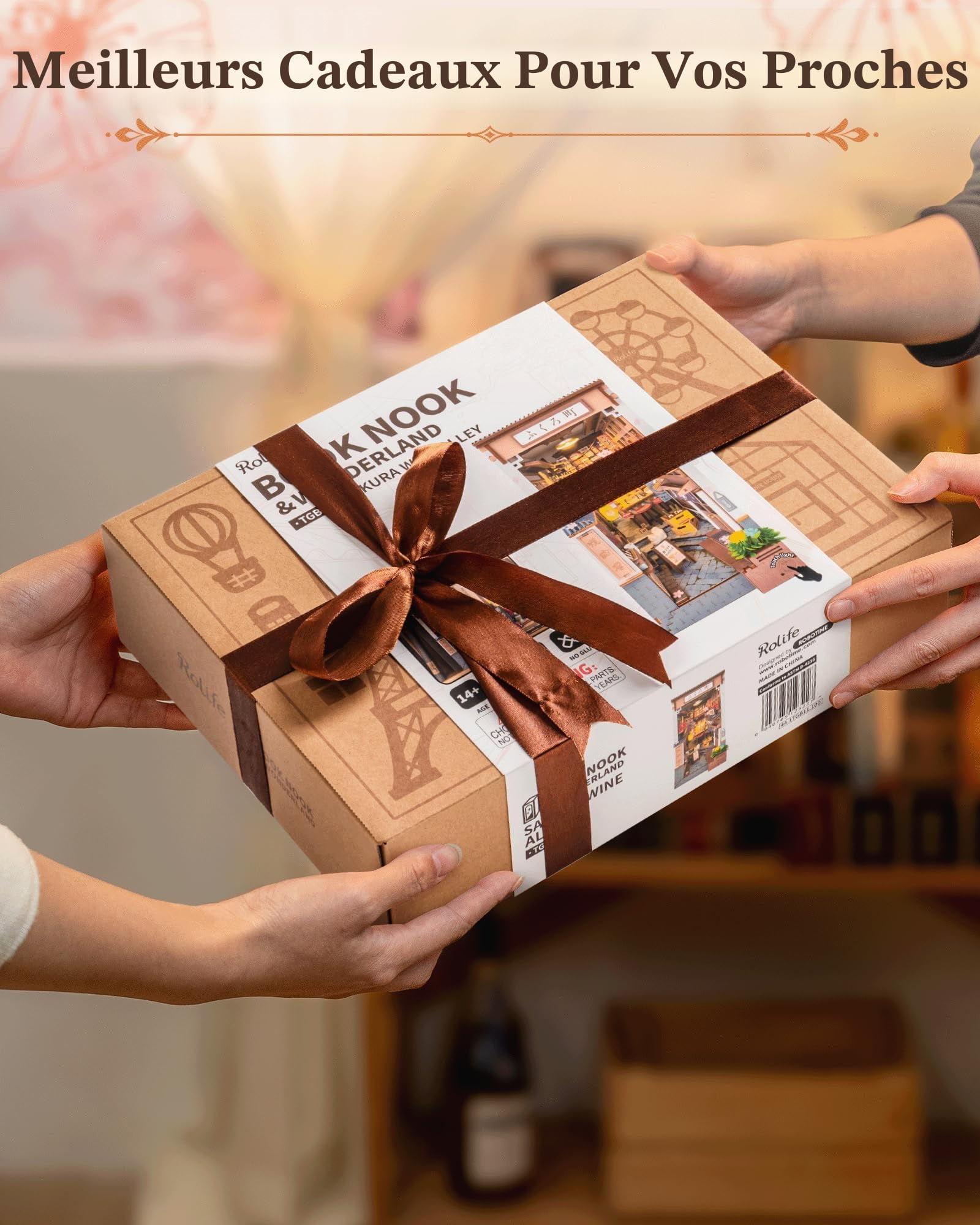 Rolife Book Nook Sakura Wine Alley – Booknook Izakaya Japonais DIY Miniature House 3D Puzzle pour Étagère, Cadeau Anti-Stress