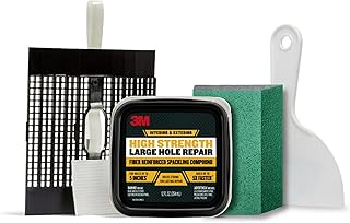 3M High Strength Large Hole Repair Kit, Includes Spackling Compound 32 oz, Spreader, Sanding Sponge, Hole Repair Plate & T...