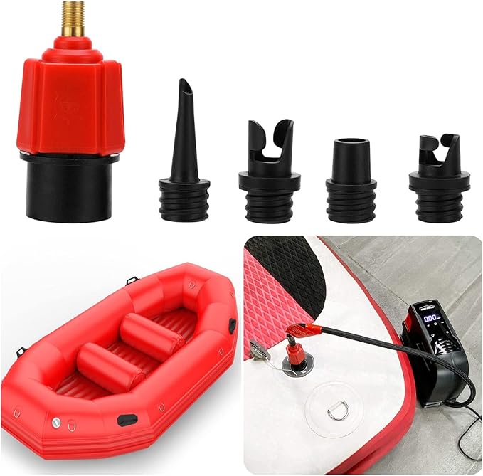 Gunwon Air Valve Converter Sup Pump Valve Adapter, Paddle Board Pump, Inflatable Pump Adaptors