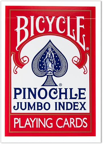 Bandeja de lujo para bicicleta de Pinochle (índice jumbo) Incluye tarjeta de corte bonus.