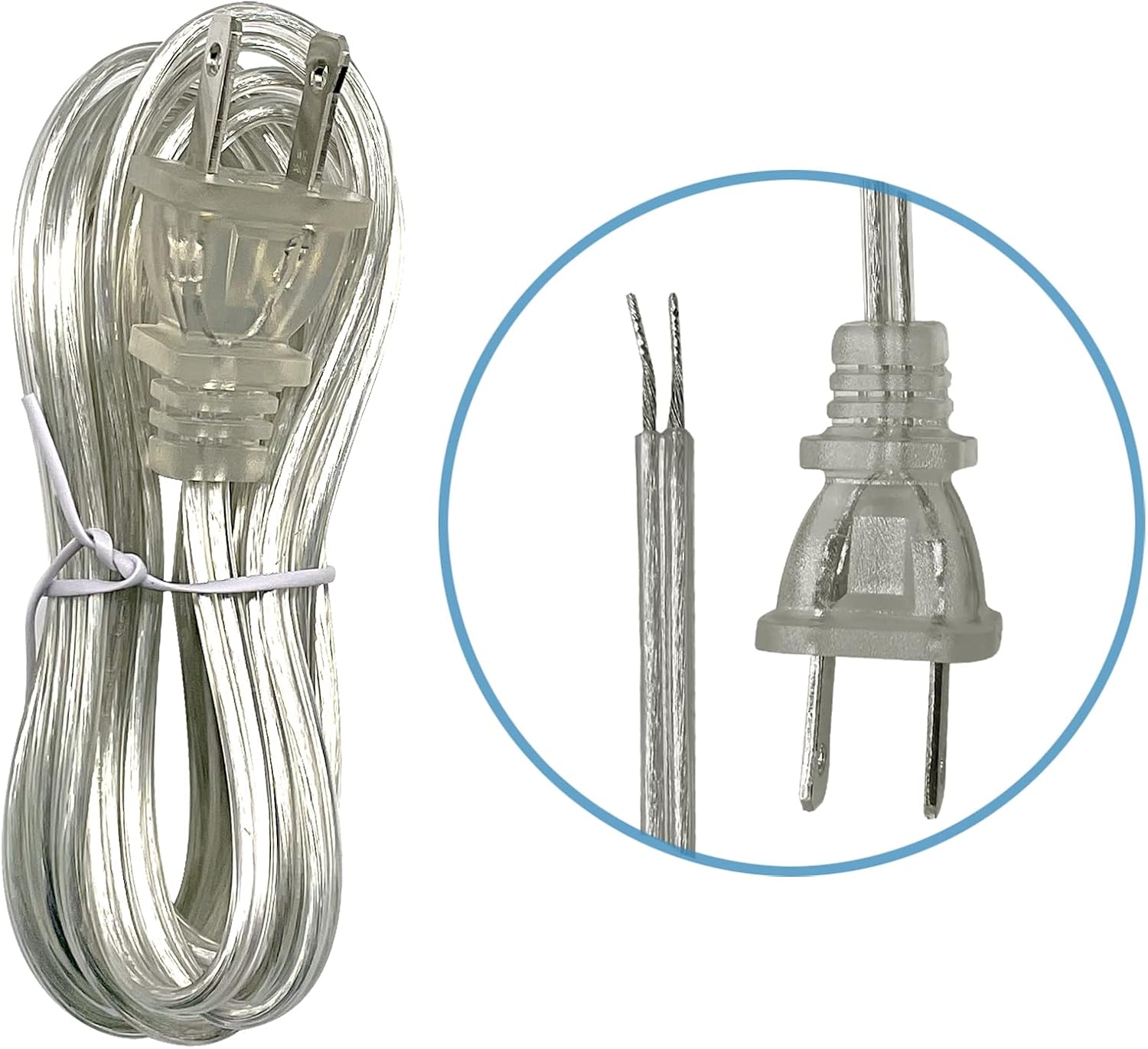 ECUDIS Swag Light Kit, Lamp Parts Chandelier Light Fixture Chain Swag Kit Includes 12 Ft Chain, 15 Ft Cord with Switch, 2 Swag Hooks and Mounting Hardware (Nickel)