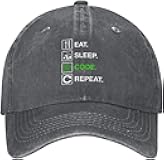 YANGHongLLLa Eat Sleep and Code I'm A Programmer Programming is 10% Funny Trucker Baseball Hat Washed Golf Hats