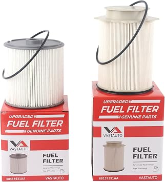 6.7 Cummins Fuel Filter Water Separator Set Fits for 2019 2020 2021 2022 Dodge Ram 2500 3500 4500 5500 6.7L Diesel Turbo Engines 68436631AA and 68157291AA