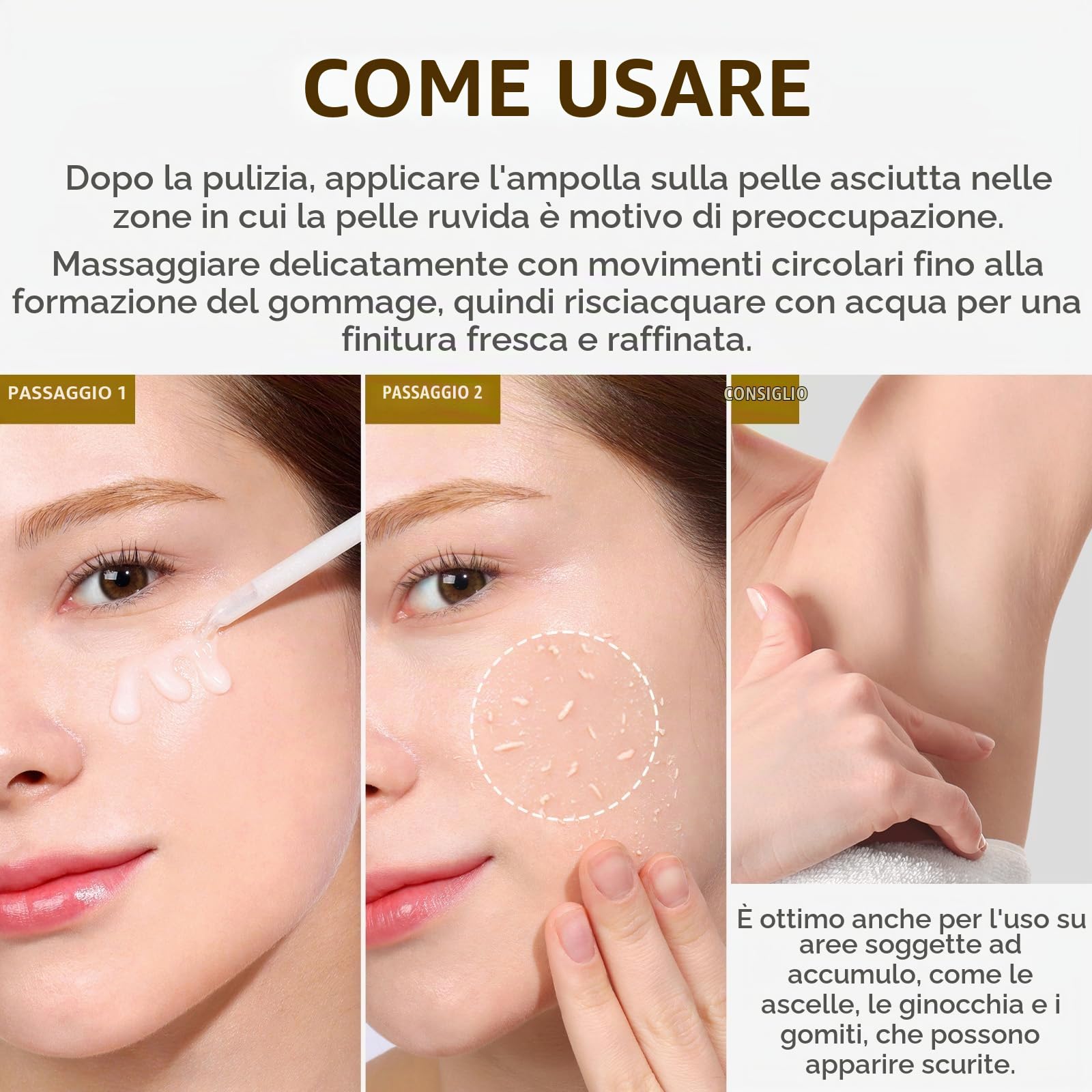 TOSOWOONG Fiala Peeling Riso Bianco 75% per Pelle Spenta e Discromie | Acido Kojico, Niacinamide, Esfoliante, cellule morte, Punti Neri, pori puliti, Viso e Corpo, K-Beauty, 85 ml