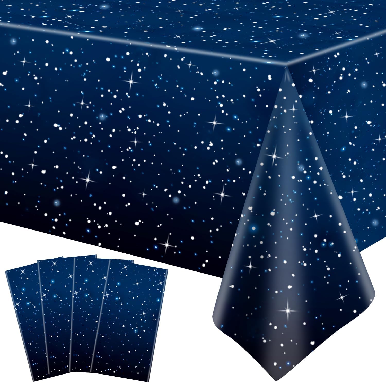 4 Pack Space Tablecloth Starry Night Tablecloth Decorations